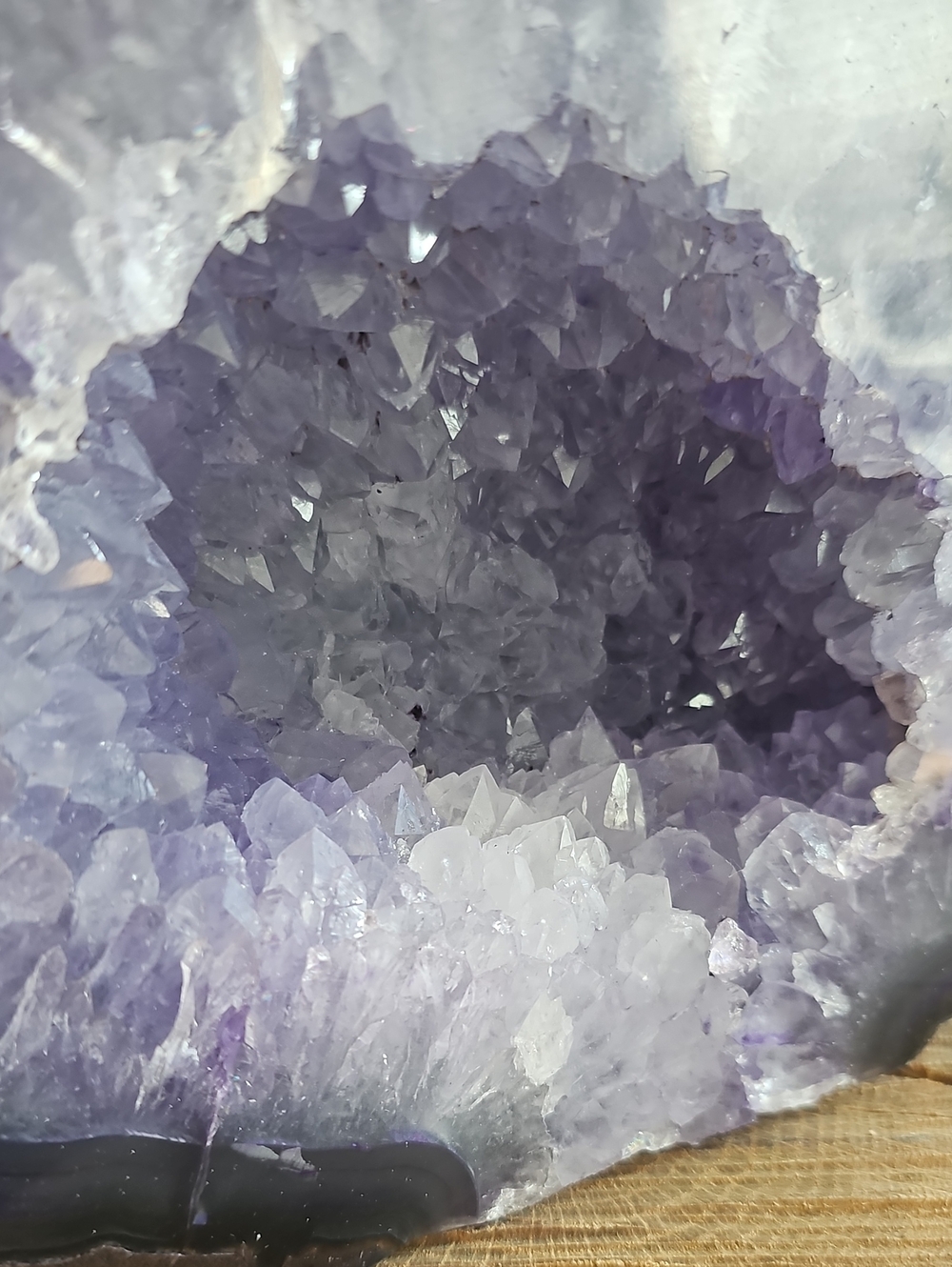 Amethyst Geode Display Piece - Deep Purple Crystals - Picture 5 of 7